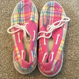 Ralph Lauren plaid boat shoes